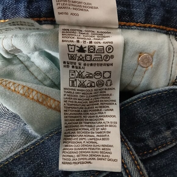 Levi's Jeans 527 Mens 36X34 Slim Boot Cut Bedside Blues 100% Cotton Blue Denim - Picture 8 of 9